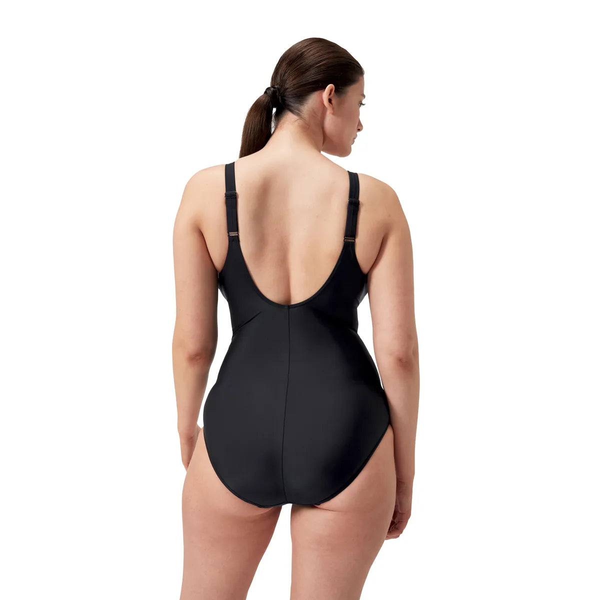 Speedo Solid Cross Knot Swimsuit Black