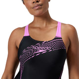 Speedo Womens Medley Logo 1 Piece Purple