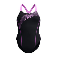 Speedo Womens Medley Logo 1 Piece Purple