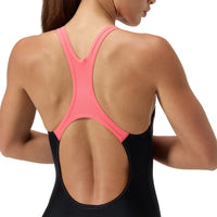 Speedo Womens Medley Logo 1 Piece Orange