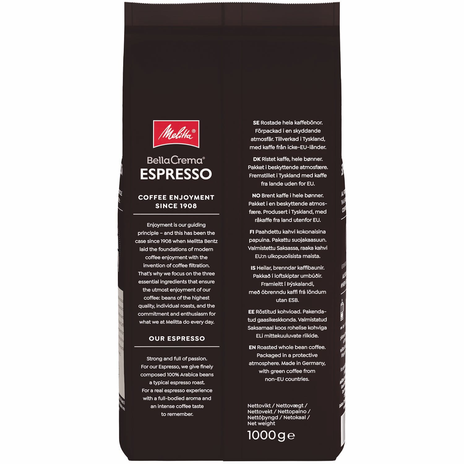 Melitta Bella Crema Espresso 1kg