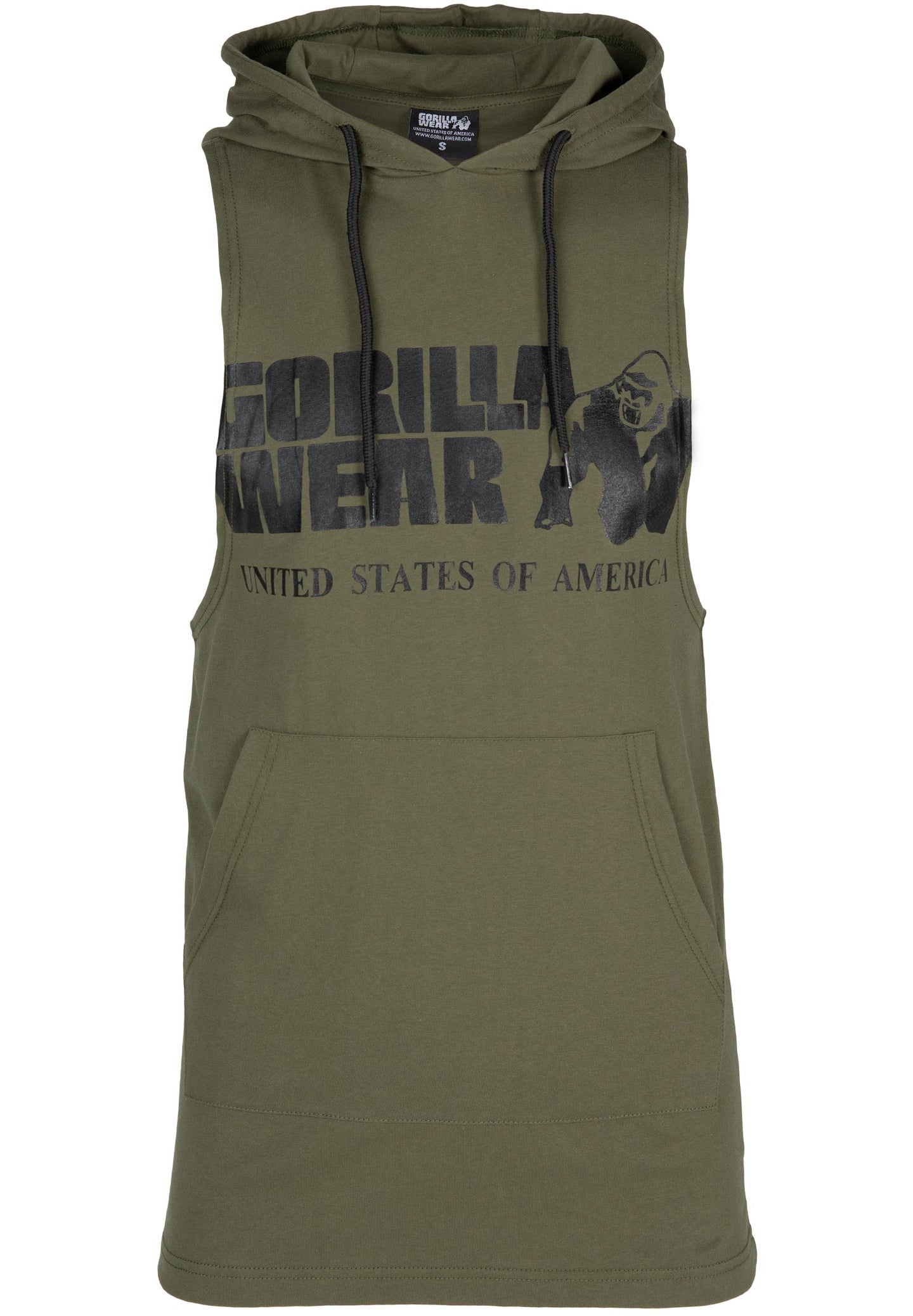 Gorilla Wear Rogers Hooded Tank Top, army green