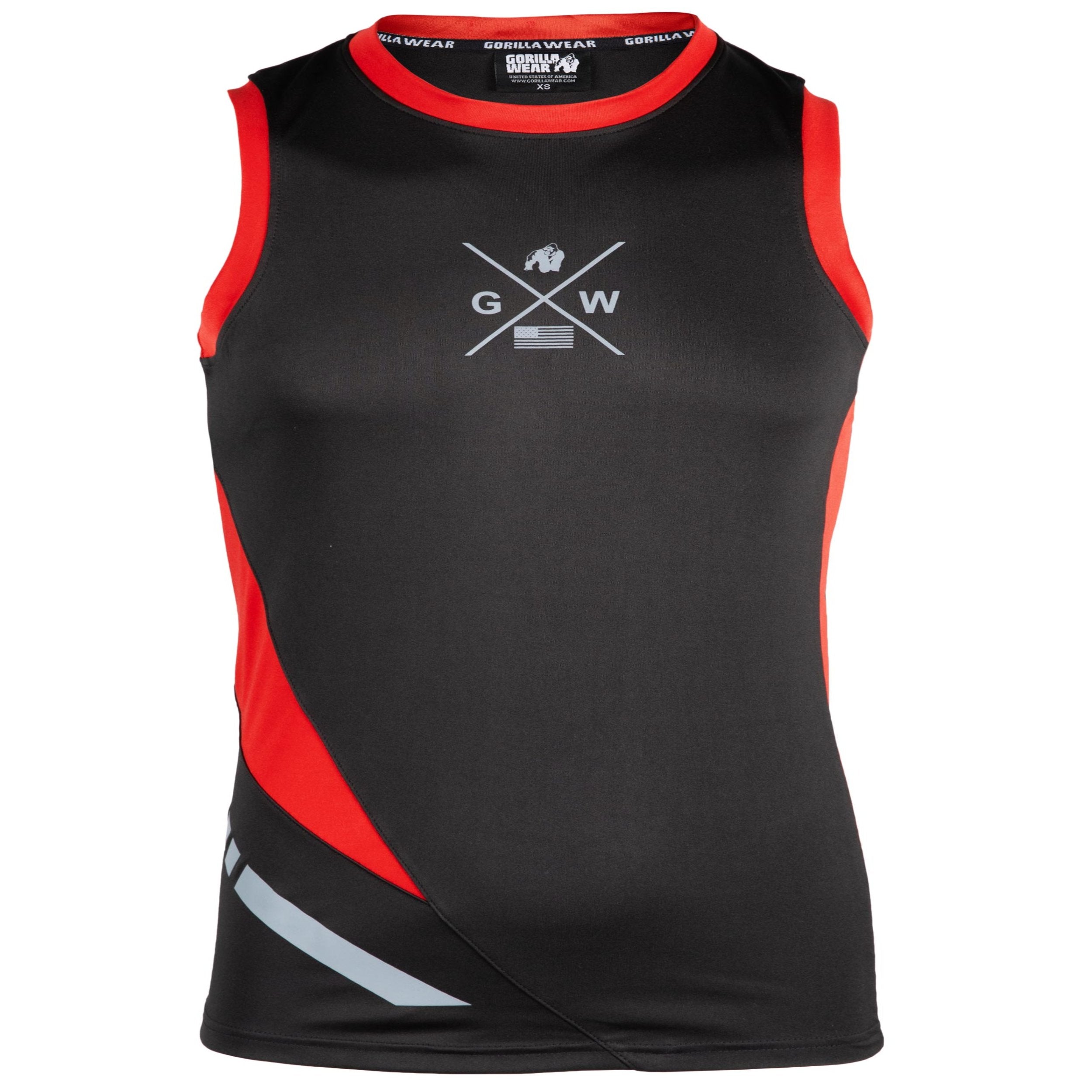 Gorilla Wear Hornell Tank Top, black/red