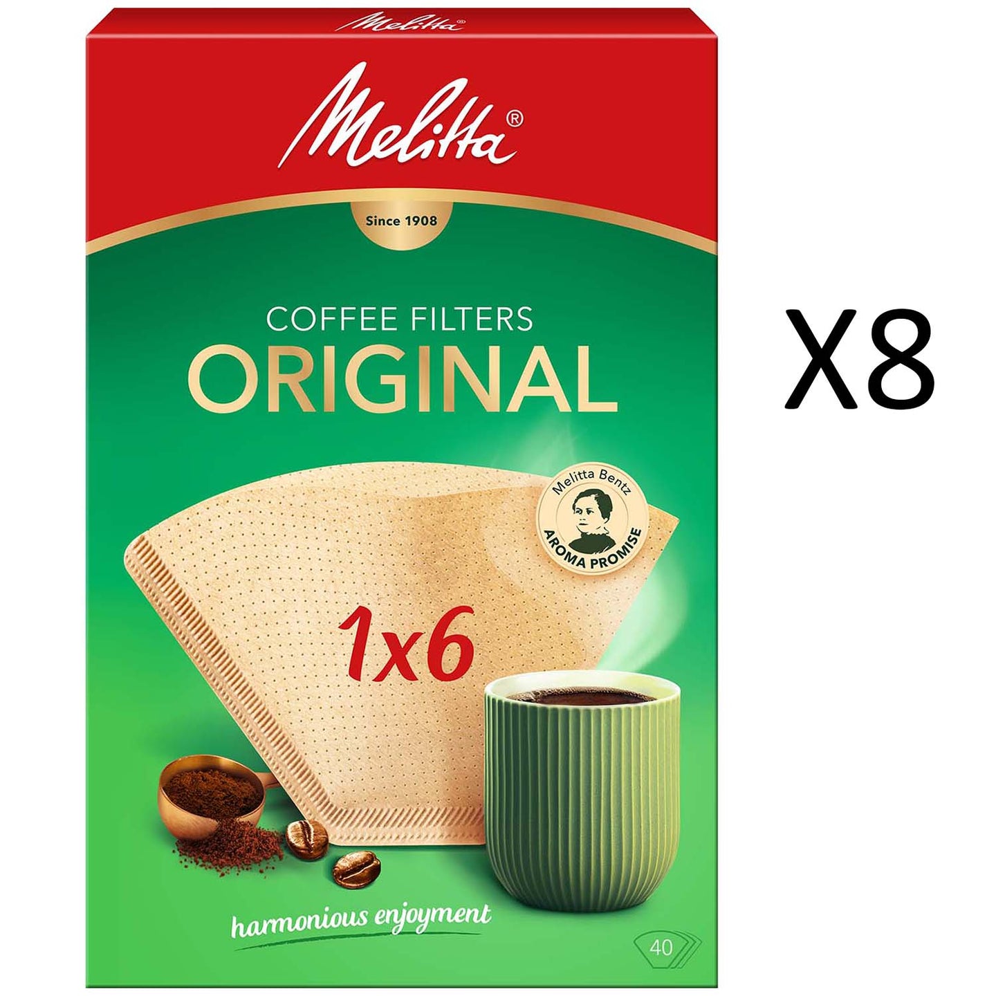 Melitta Kaffefilter 1X6 40pack (Obs 8 DFP)