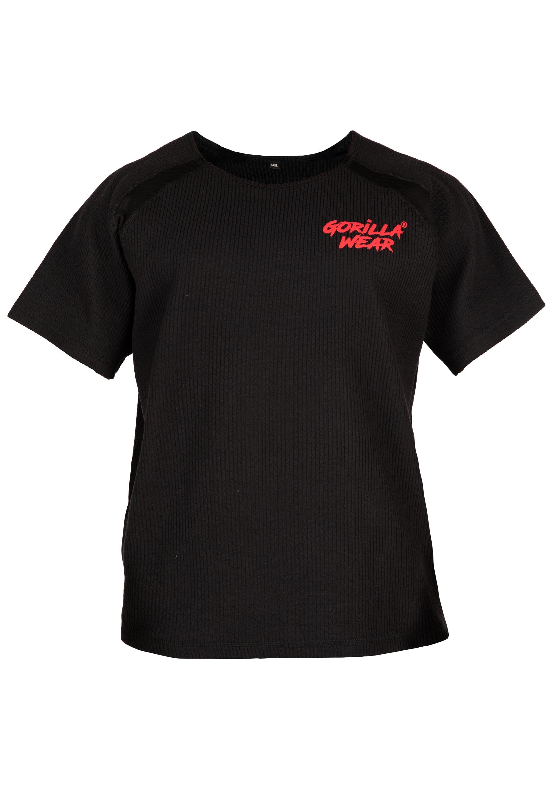 Gorilla Wear Augustine Old School Work Out Top, black/red