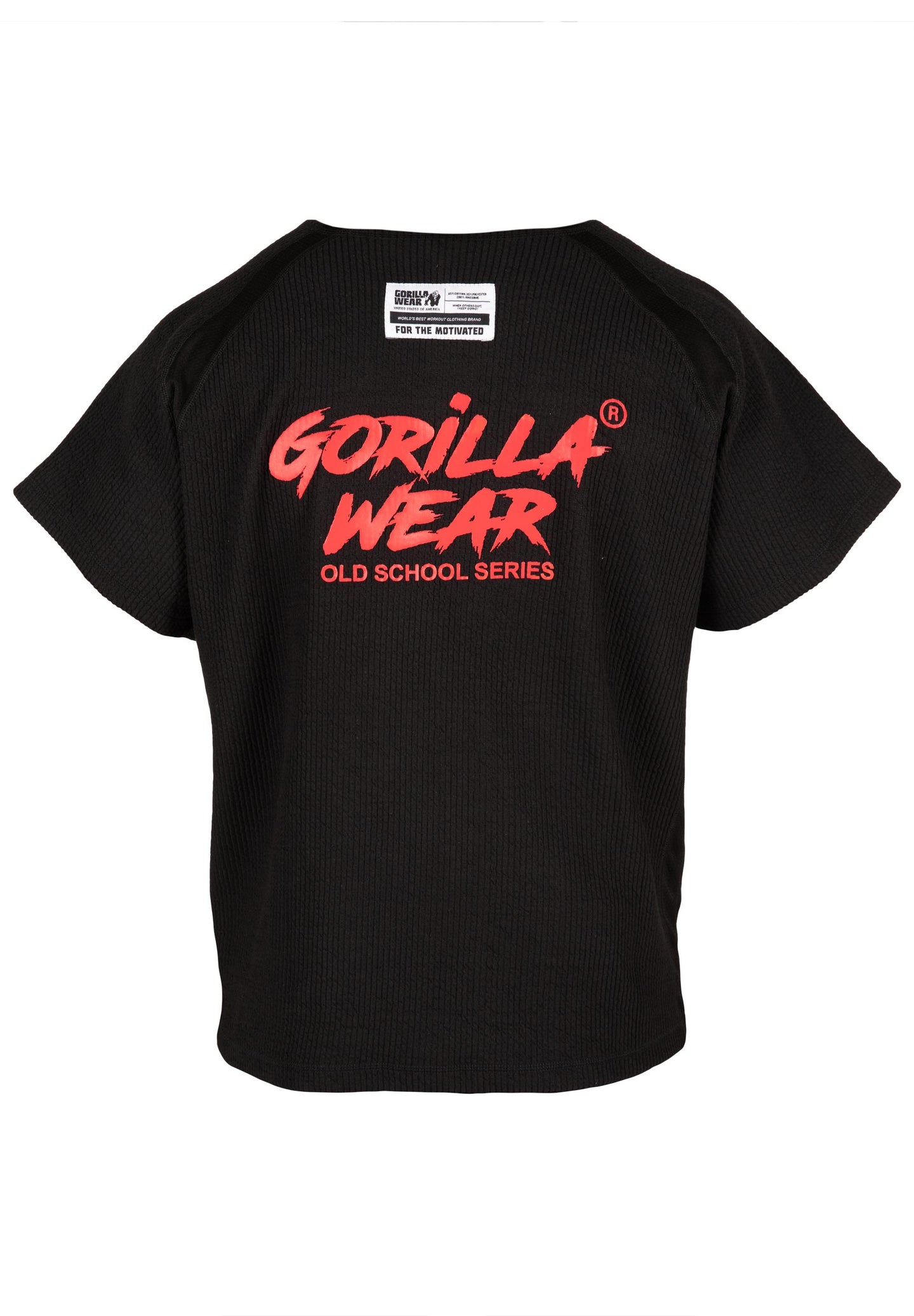 Gorilla Wear Augustine Old School Work Out Top, black/red