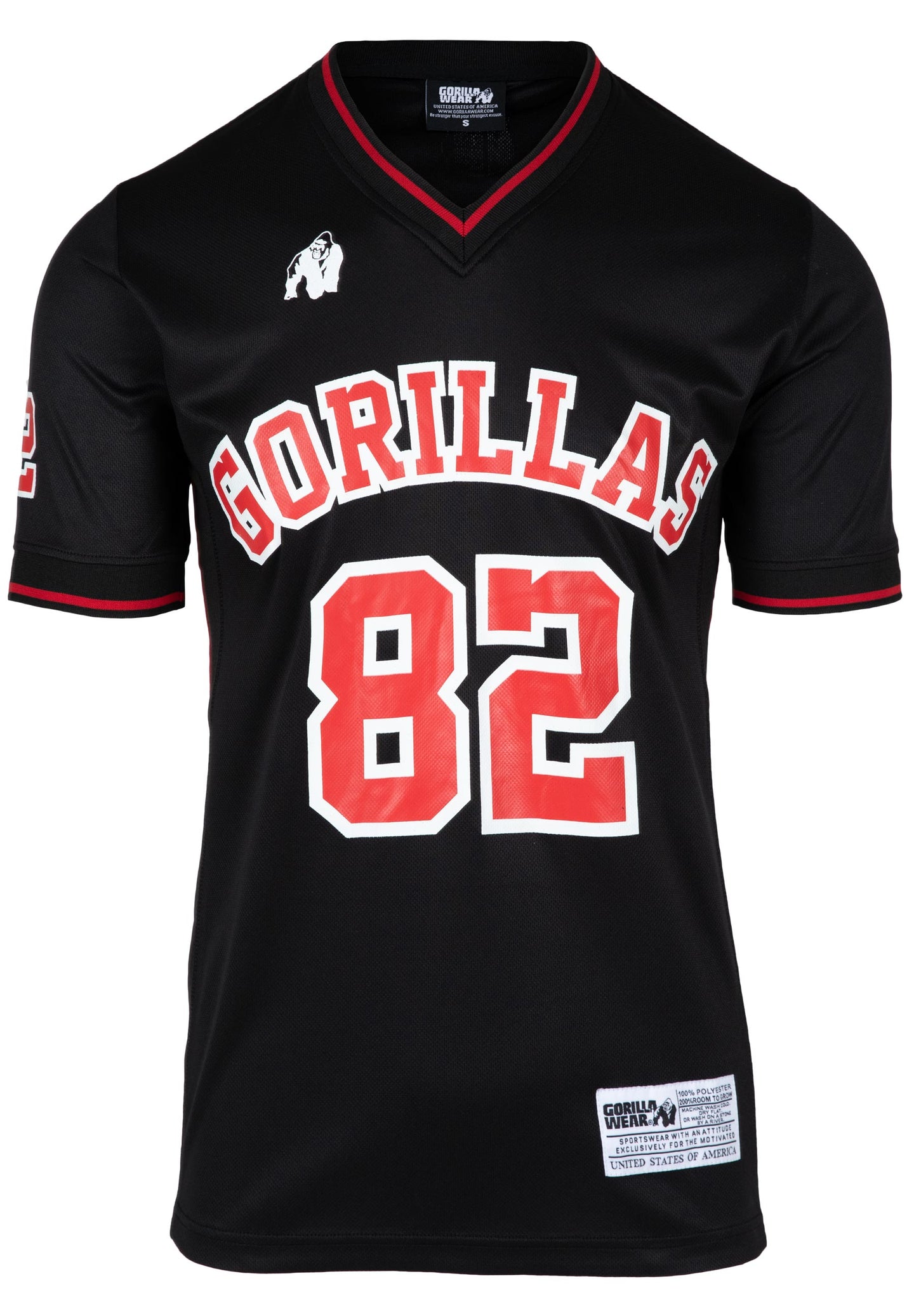 Gorilla Wear San Mateo T-Shirt, black/red