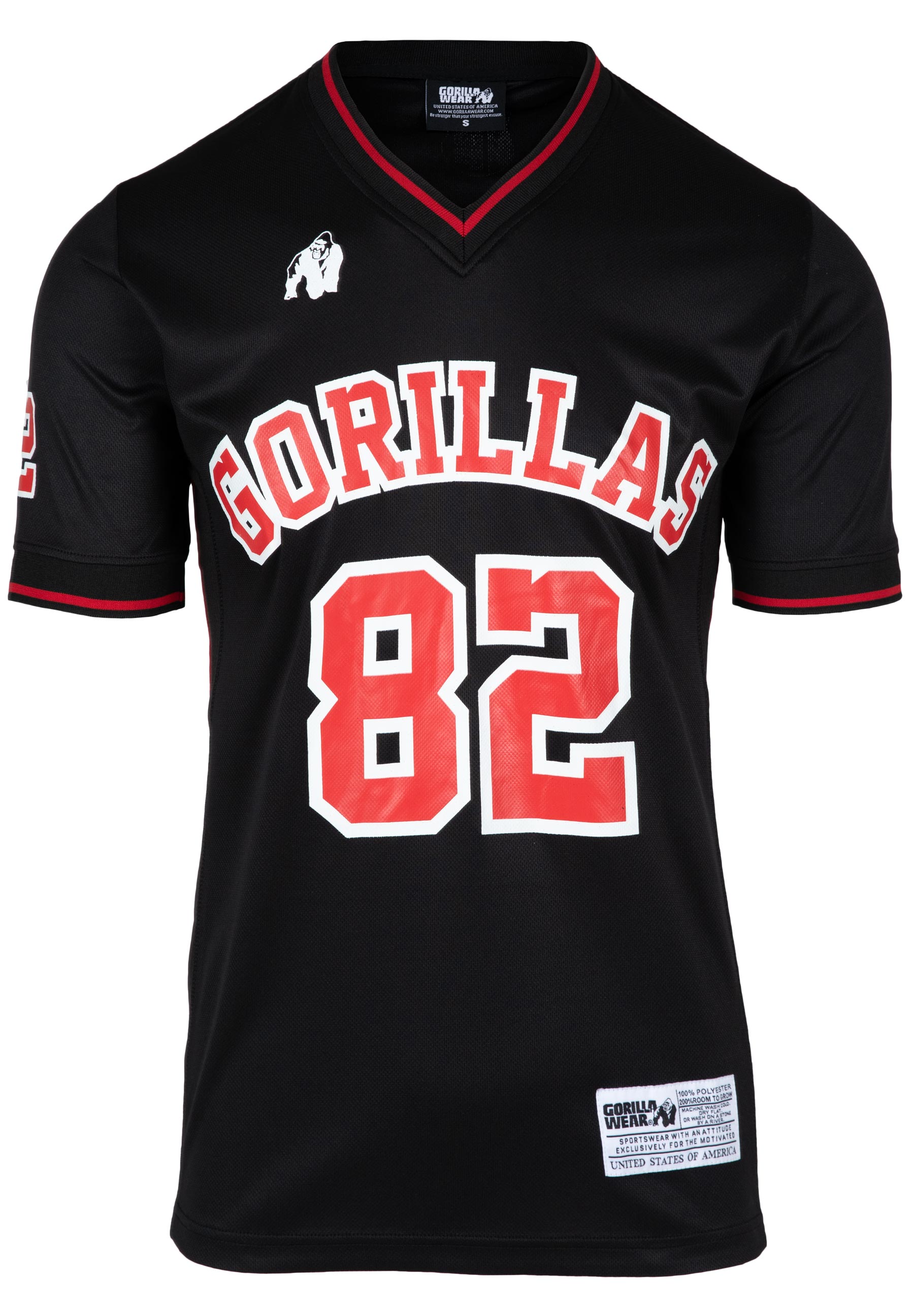 Gorilla Wear San Mateo T-Shirt, black/red