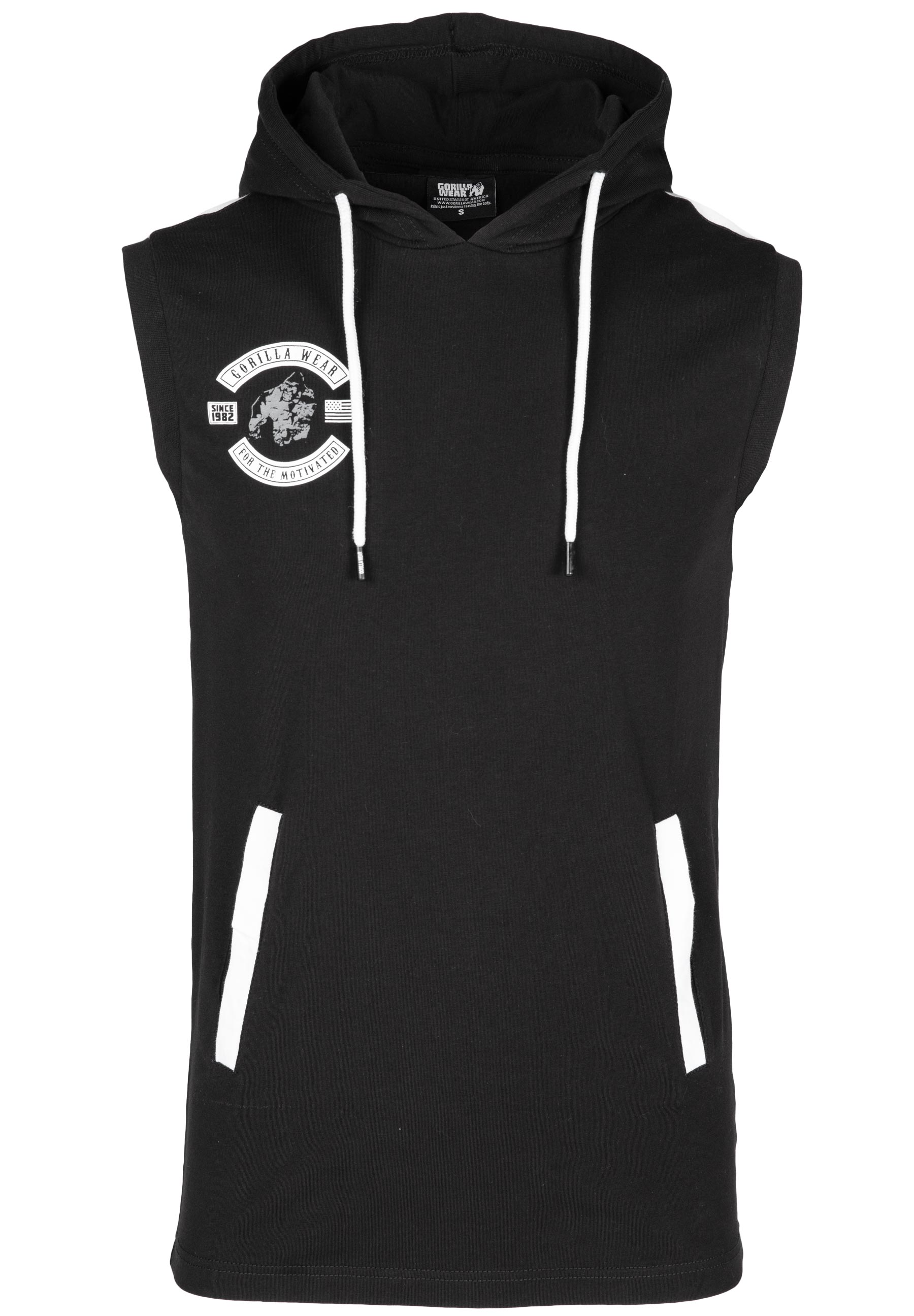 Gorilla Wear Oswego S/L Hooded T-Shirt, Svart
