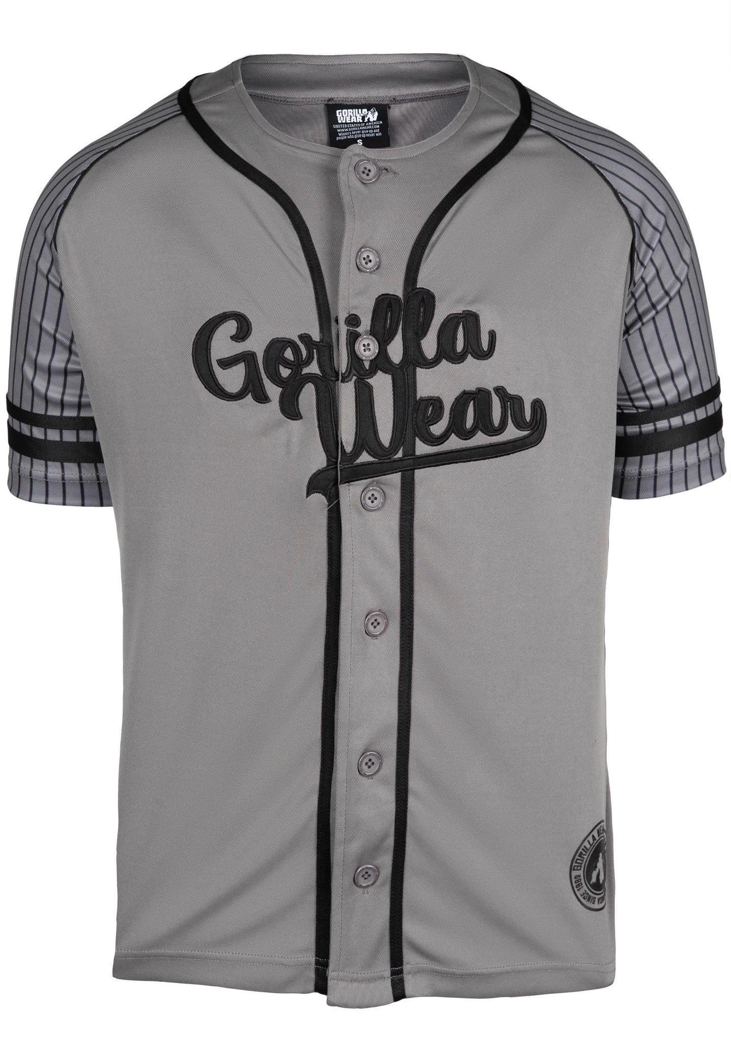 Gorilla Wear 82 Baseball Jersey, grey