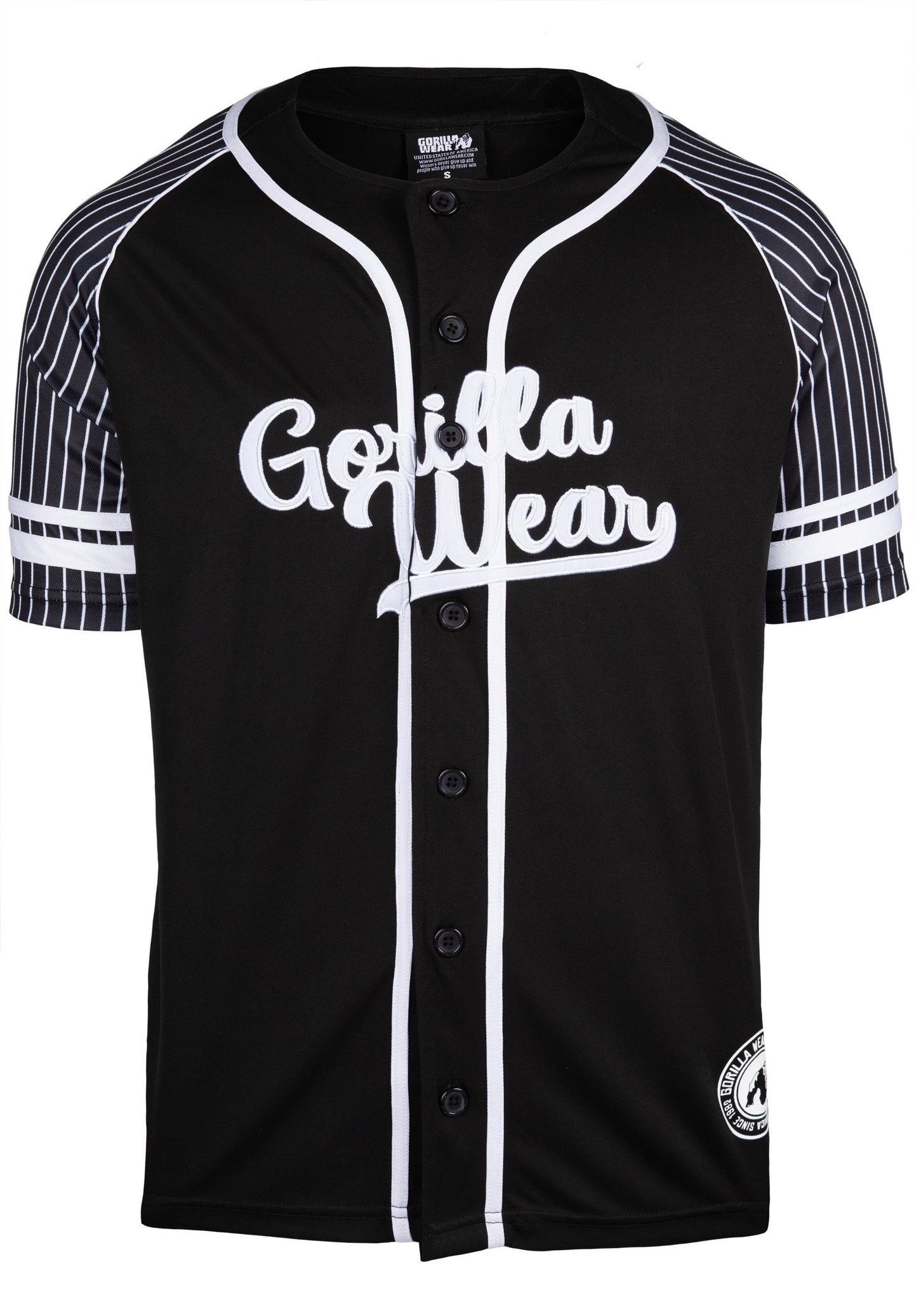 Gorilla Wear 82 Baseball Jersey, black
