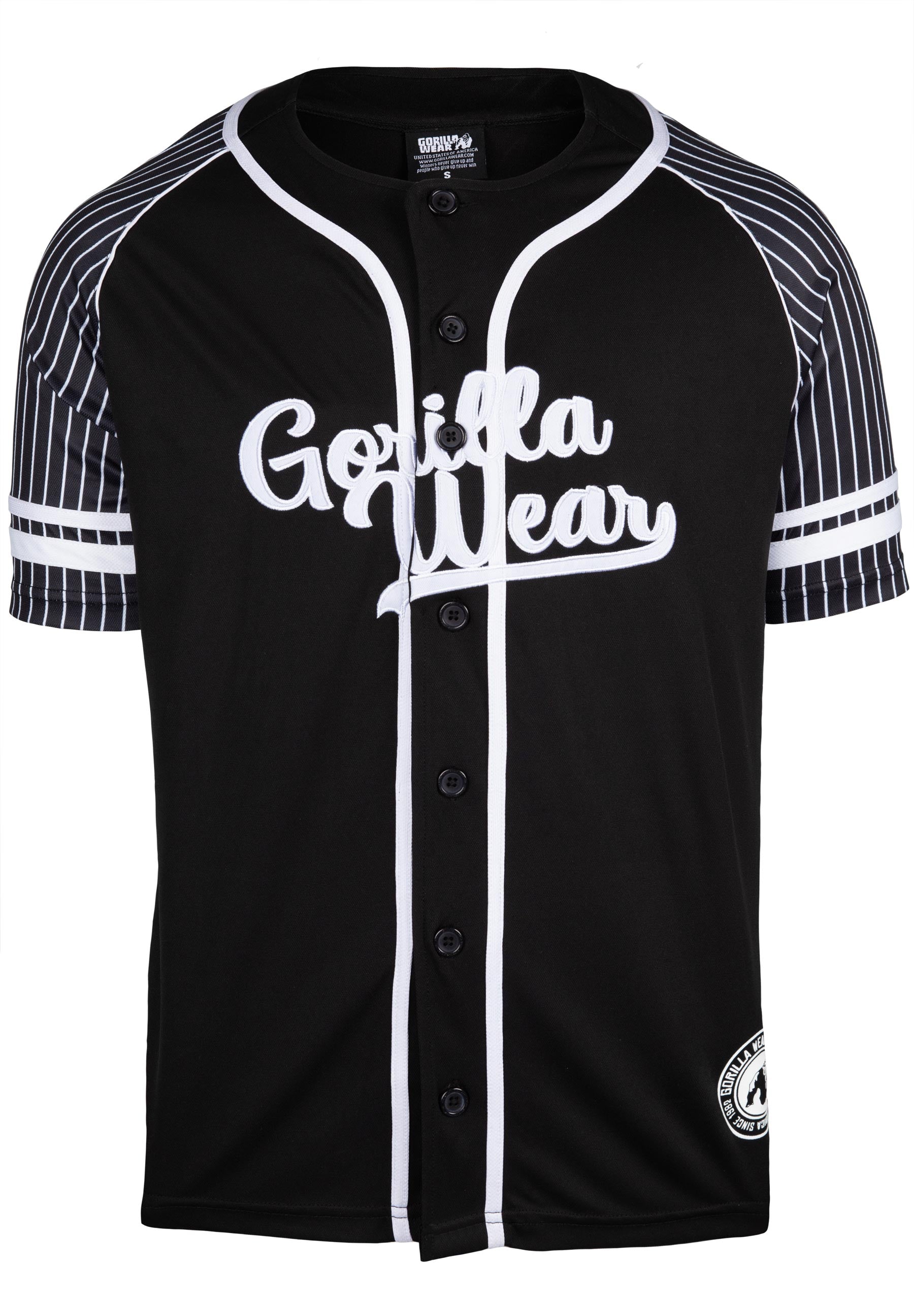 Gorilla Wear 82 Baseball Jersey, black