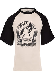 Gorilla Wear Logan Oversized T-Shirt, beige/black