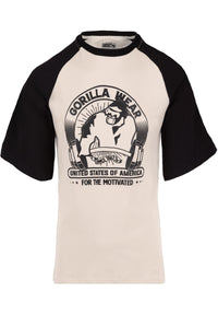 Gorilla Wear Logan Oversized T-Shirt, beige/black