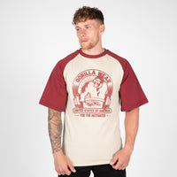 Gorilla Wear Logan Oversized T-Shirt, beige/red