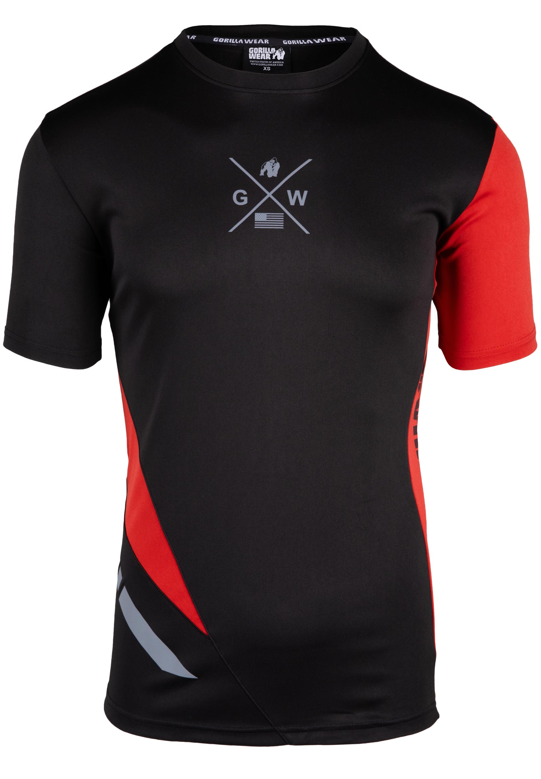 Gorilla Wear Hornell T-Shirt, black/red