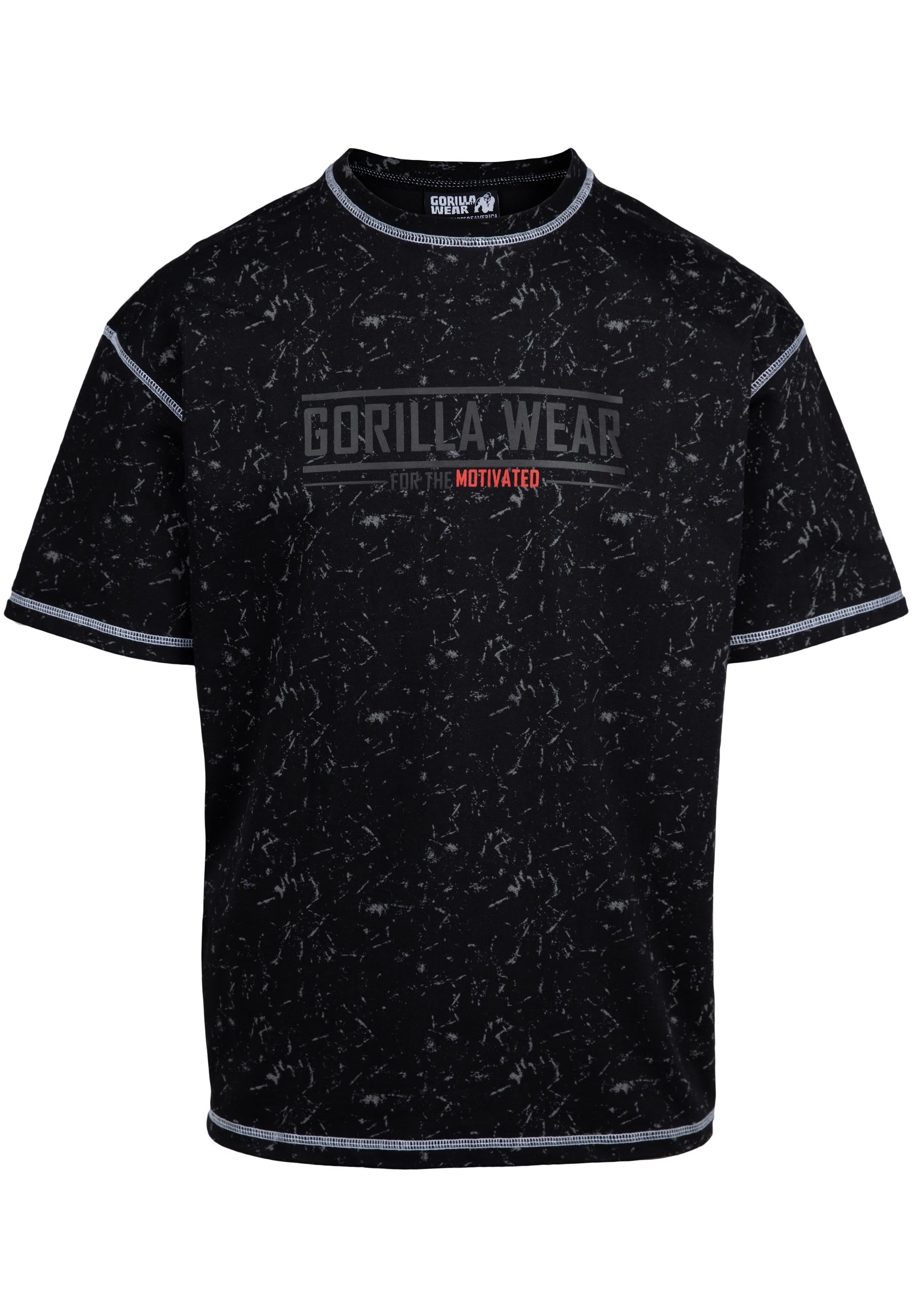 Gorilla Wear Saginaw Oversized T-Shirt, washed black