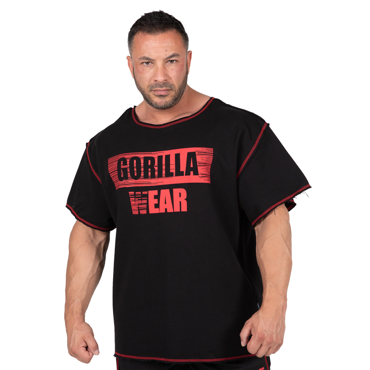 Gorilla Wear Wallace Workout Top, black/red