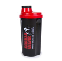 Gorilla Wear Gorilla Wear Shaker 700 ml, black/red