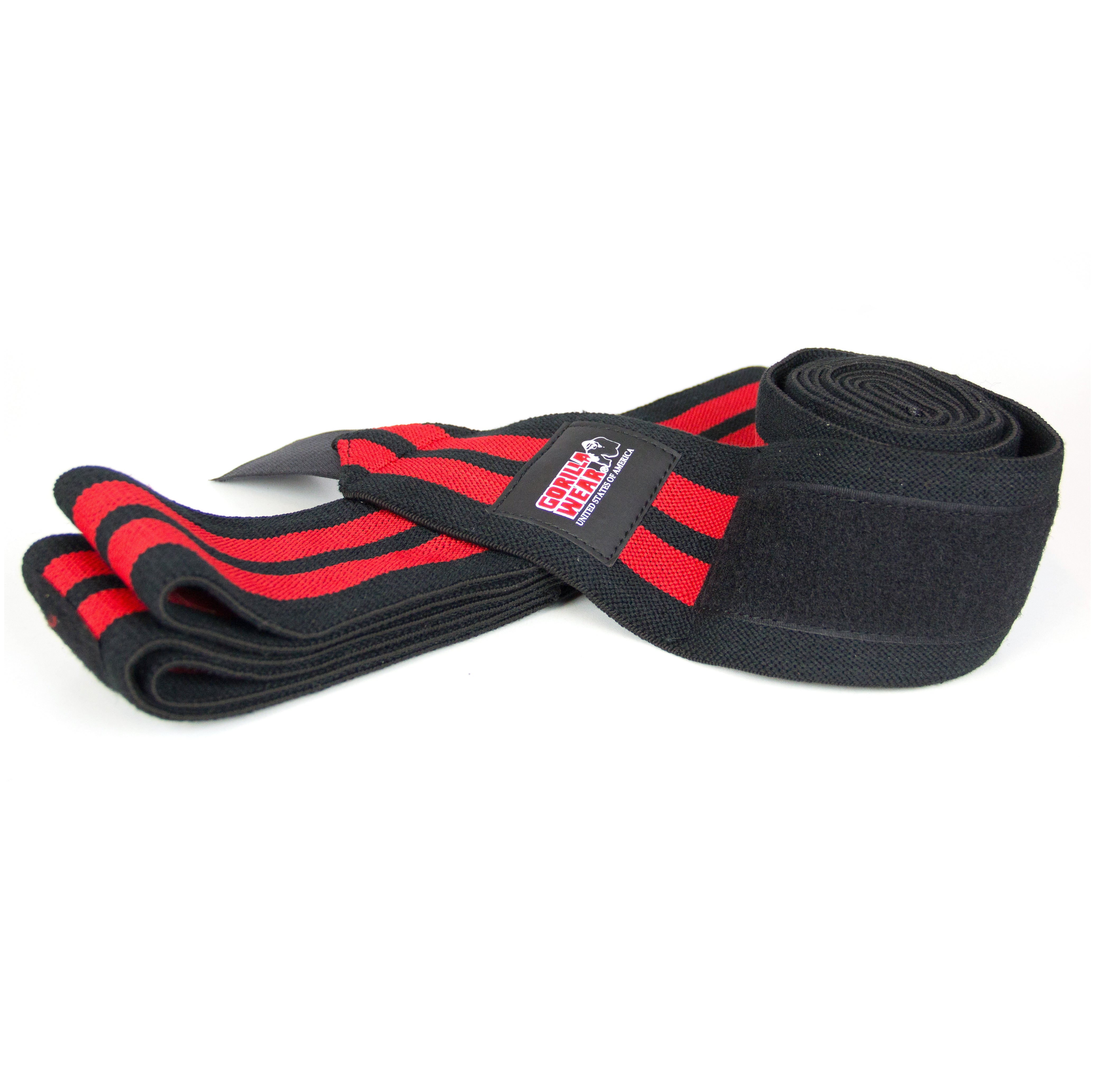 Gorilla Wear GW Knee Wraps 2 m, black/red