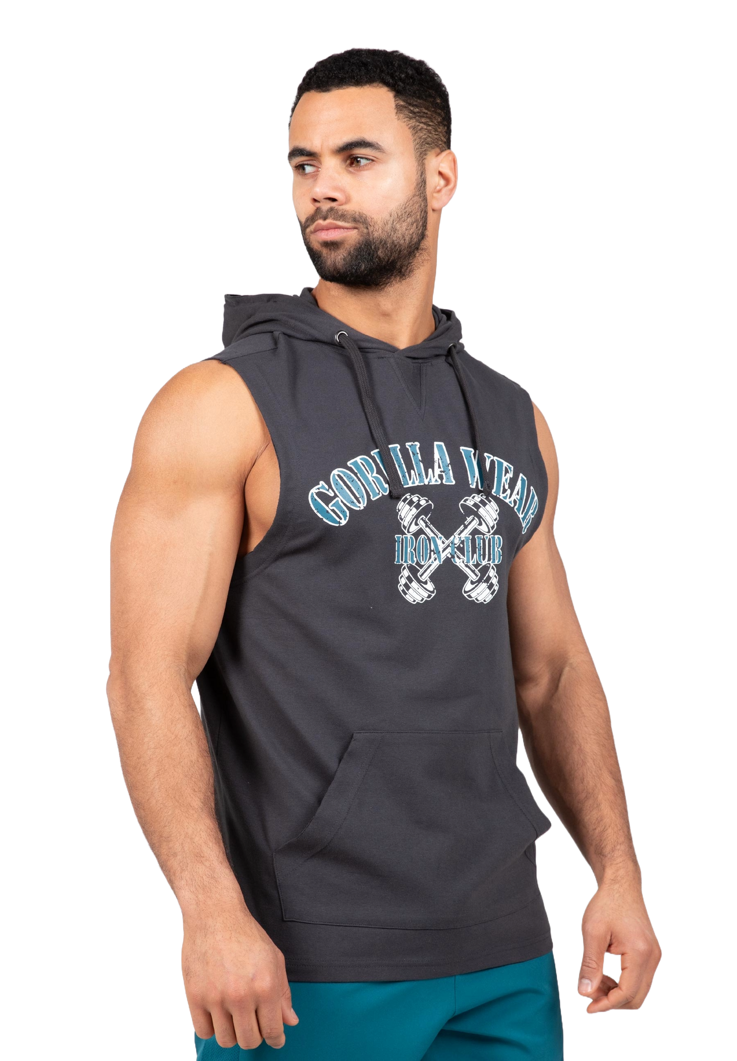 Gorilla Wear Chico S/L Hooded T-Shirt, dark grey