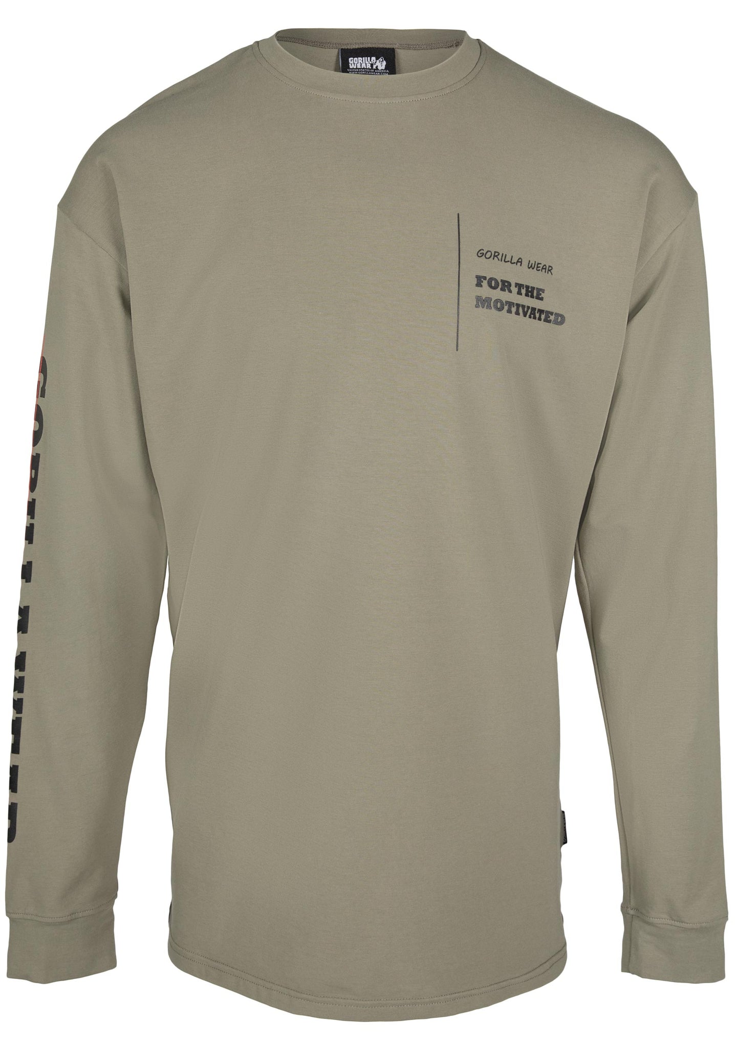 Gorilla Wear Boise Oversized Long Sleeve, army green