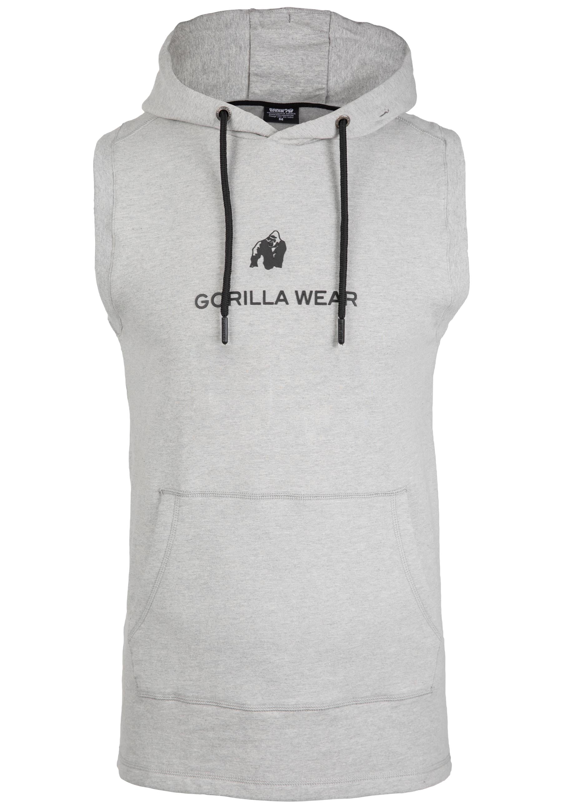 Gorilla Wear Lincoln Sleeveless Hoodie, Grå