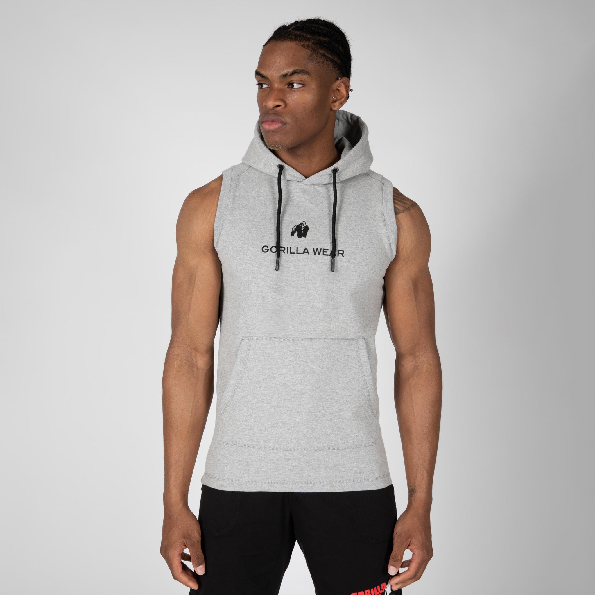 Gorilla Wear Lincoln Sleeveless Hoodie, Grå