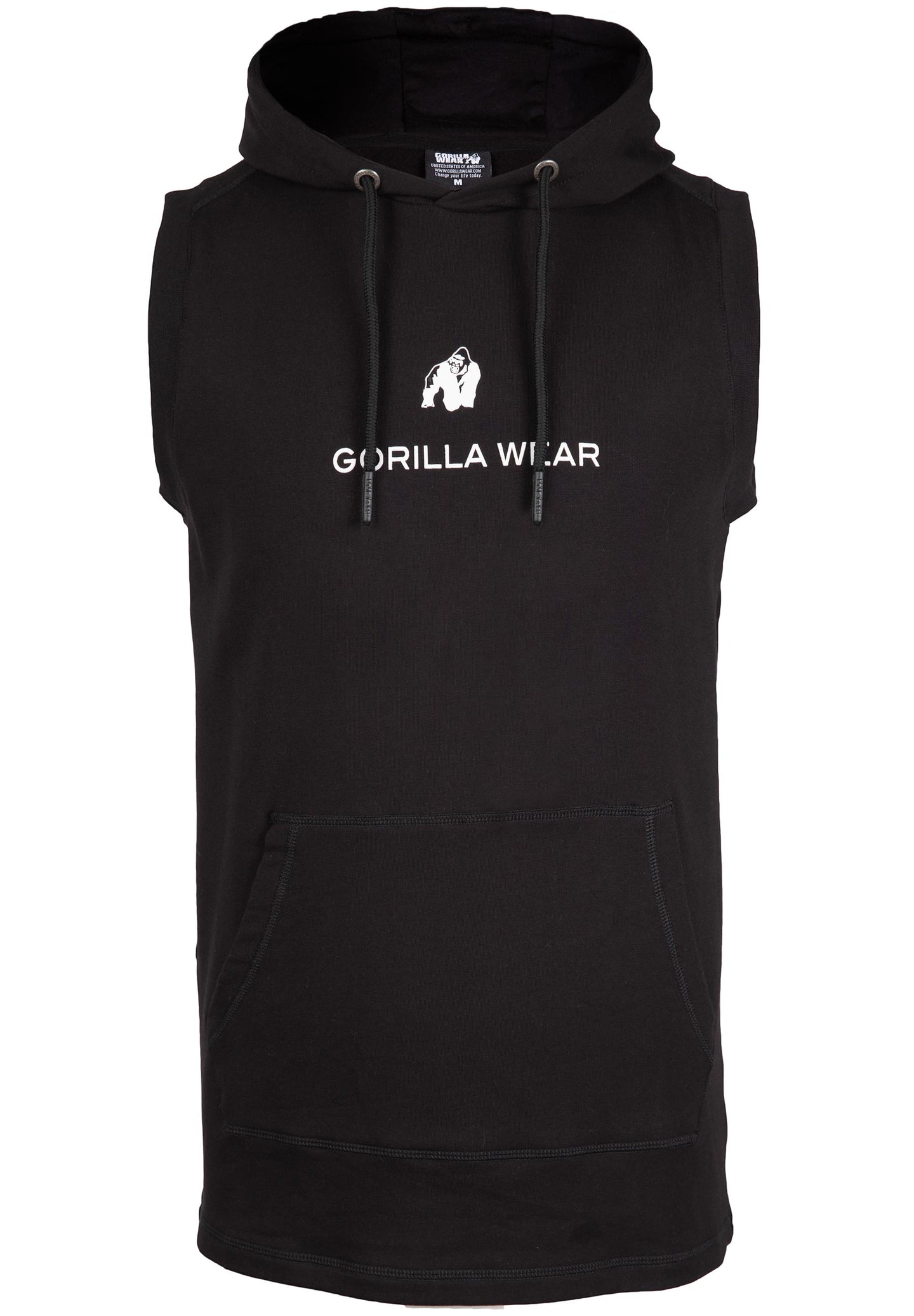 Gorilla Wear Lincoln Sleeveless Hoodie, black