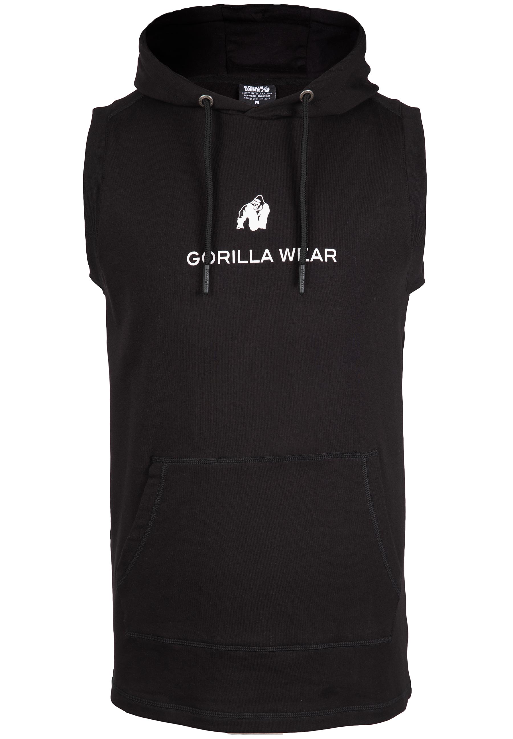Gorilla Wear Lincoln Sleeveless Hoodie, black