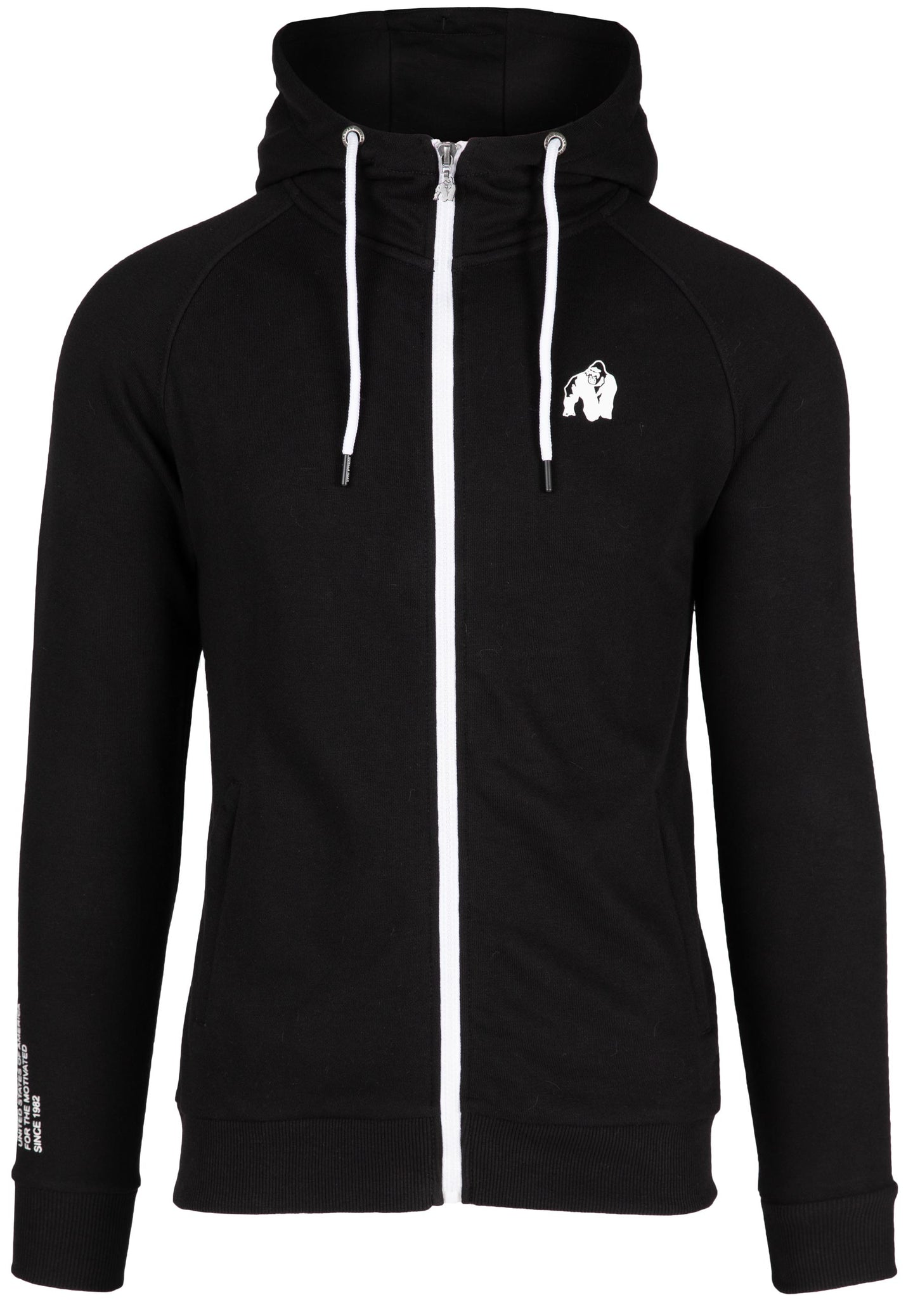Gorilla Wear Payette Zipped Hoodie, svart - Elegant design, premium kvalitet