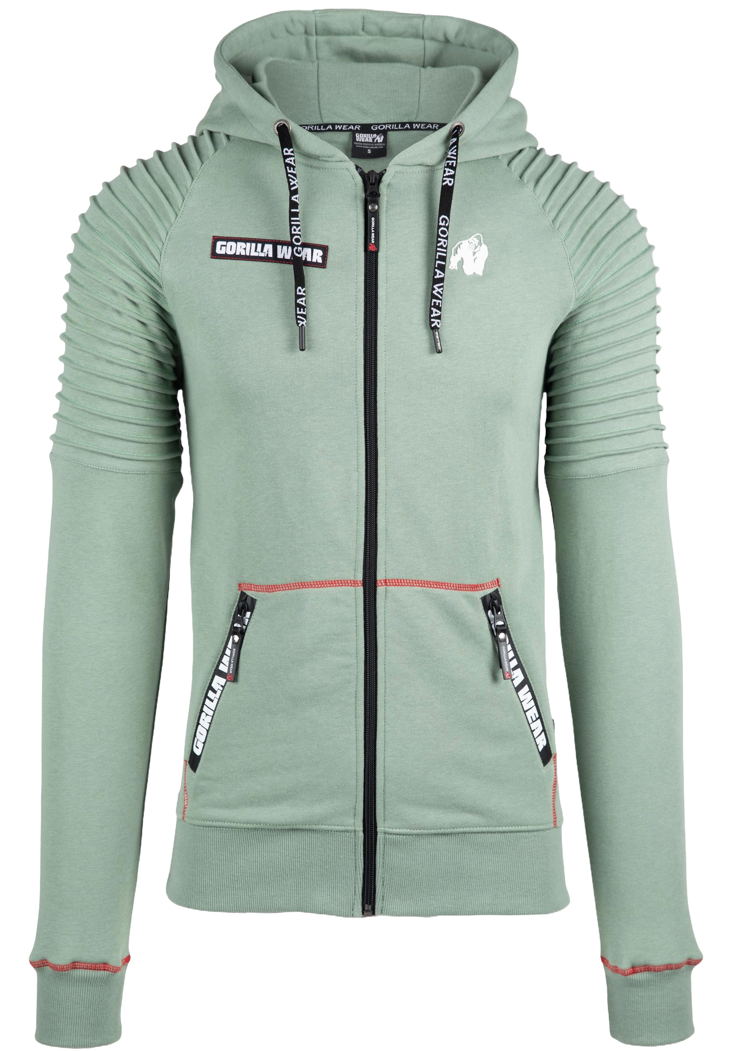 Gorilla Wear Georgia Zipped Hoodie, green bay
