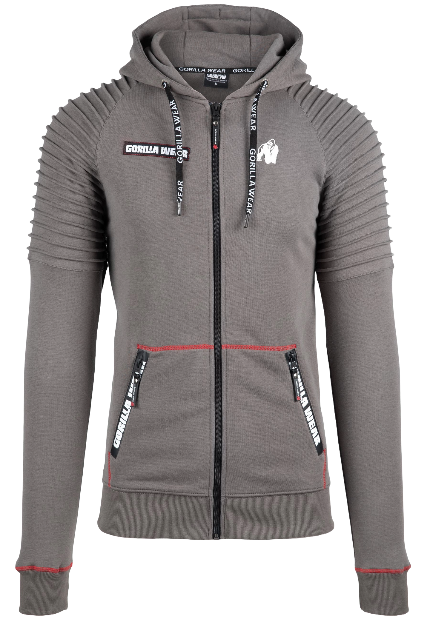 Gorilla Wear Georgia Zipped Hoodie, grey