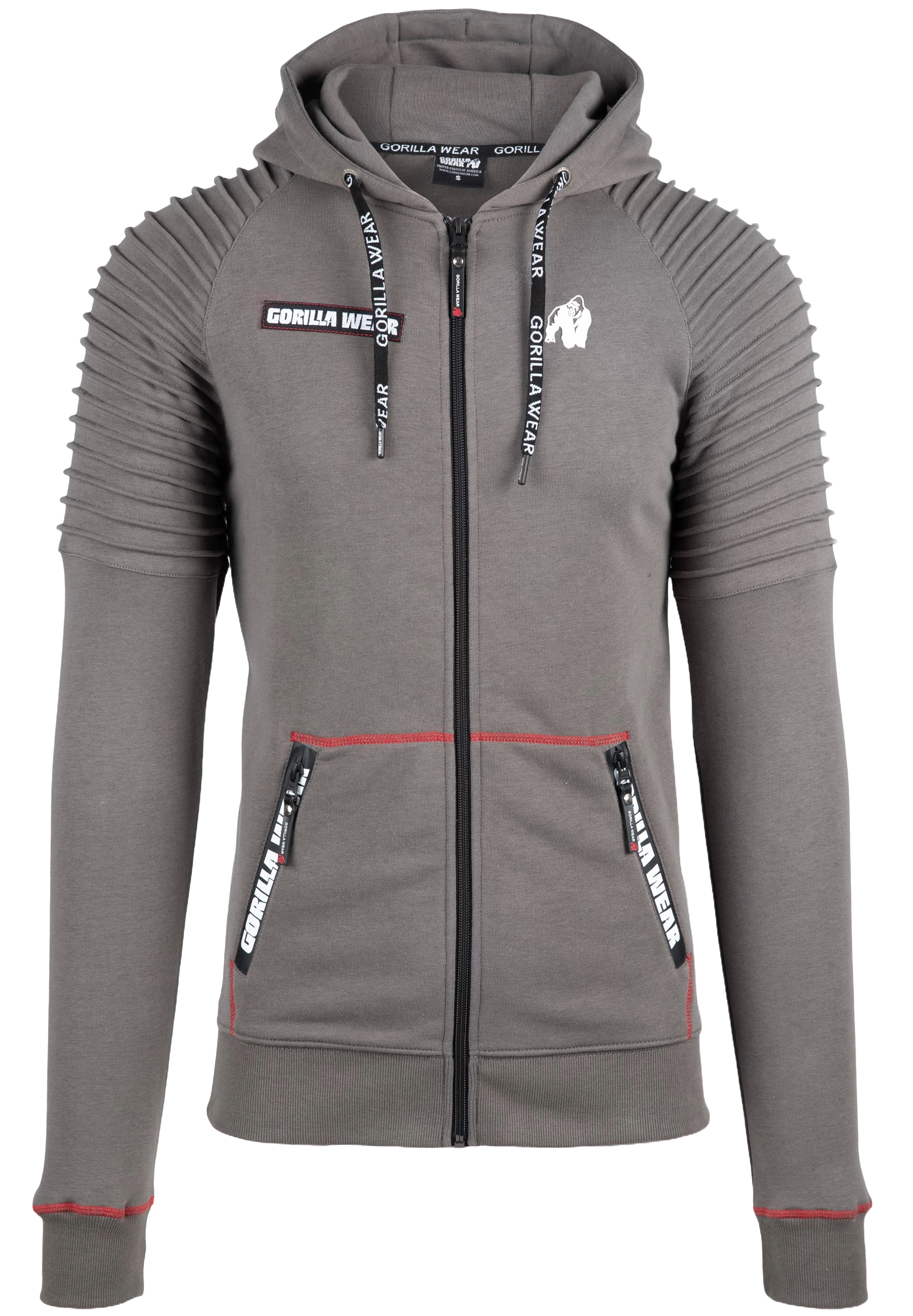 Gorilla Wear Georgia Zipped Hoodie, grey