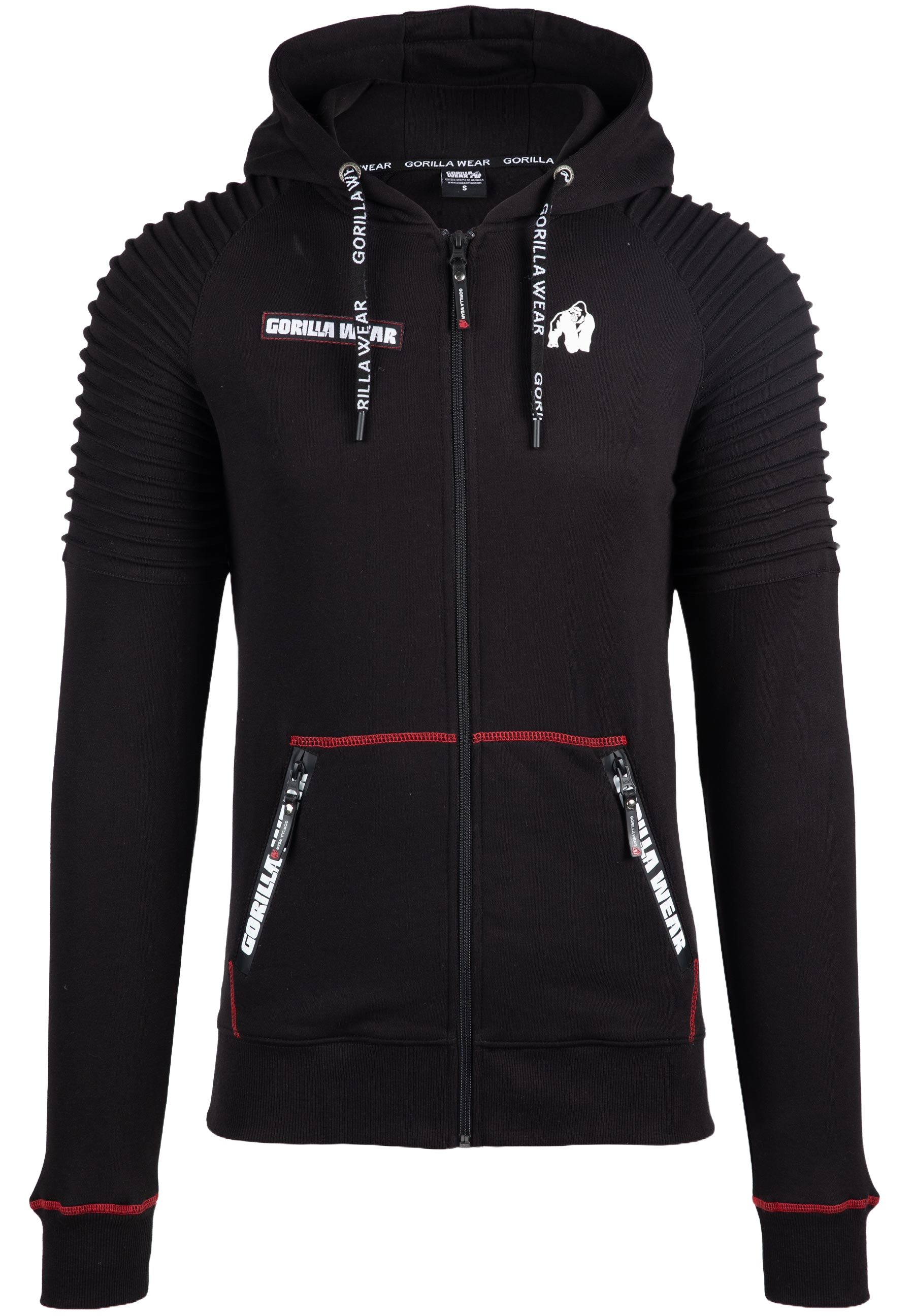 Gorilla Wear Georgia Zipped Hoodie, Svart