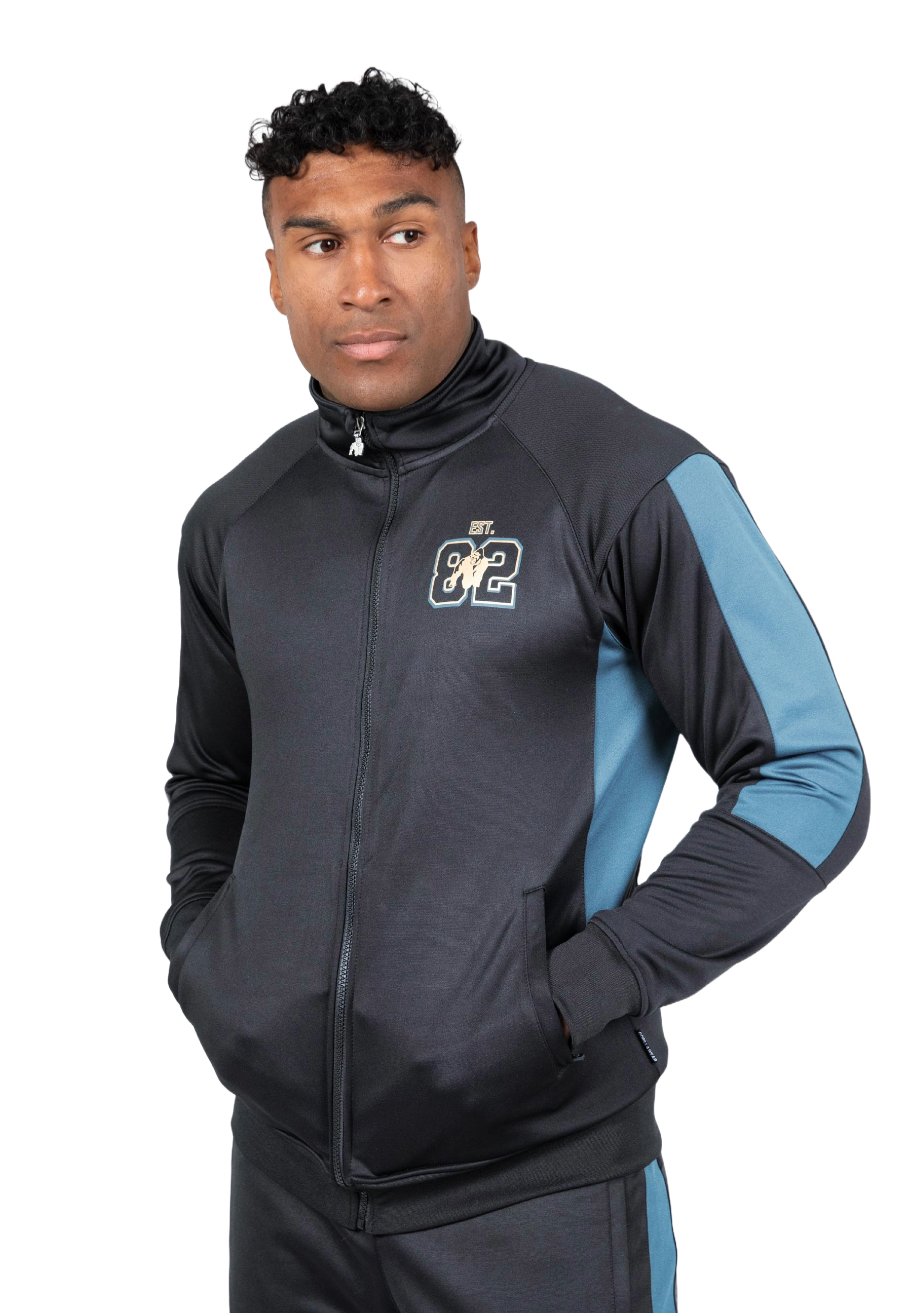 Gorilla Wear Devon Training Jacket, grey/blue