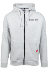 Gorilla Wear Utah Zipped Hoodie, light grey melange