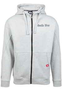 Gorilla Wear Utah Zipped Hoodie, light grey melange