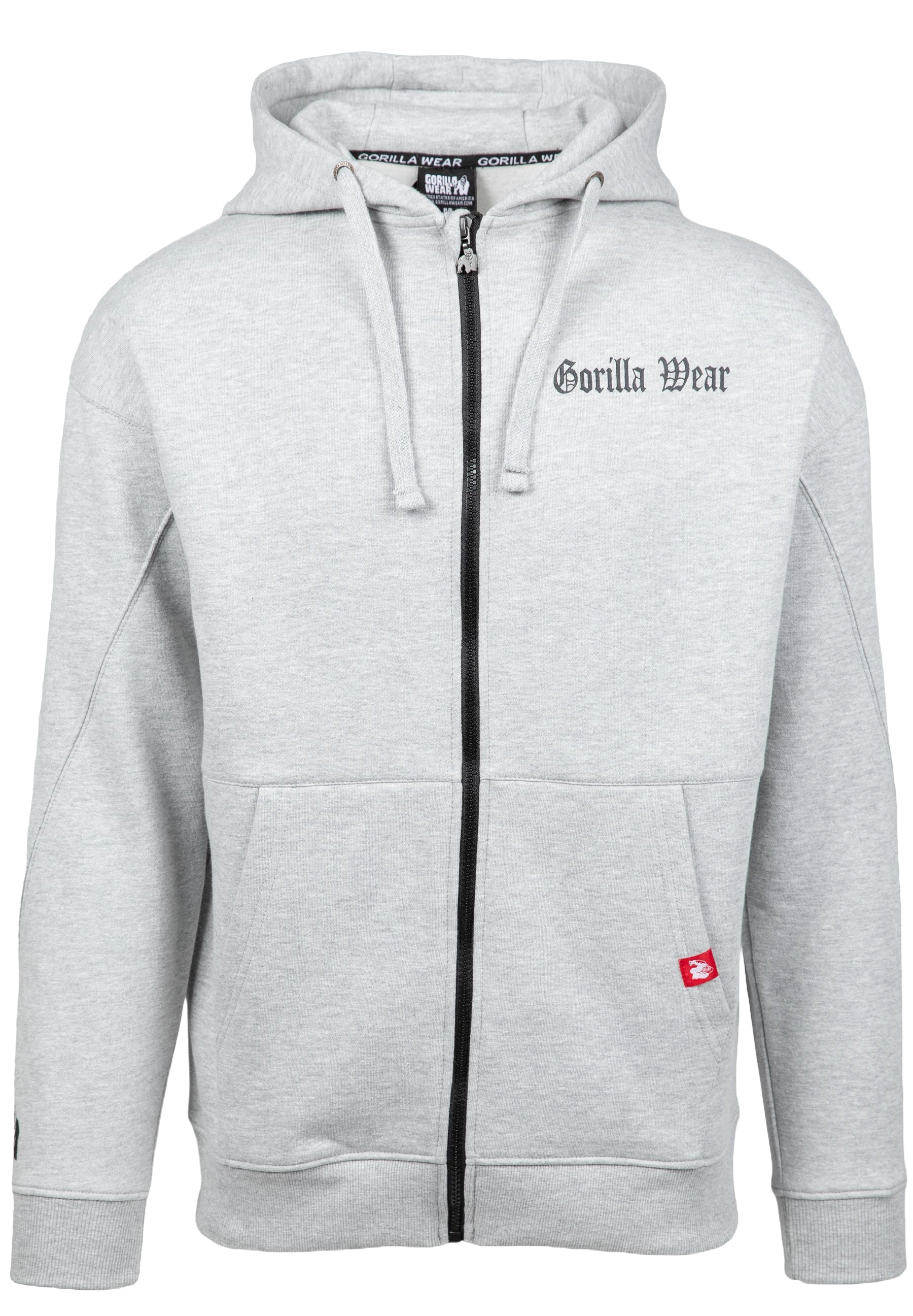 Gorilla Wear Utah Zipped Hoodie, light grey melange