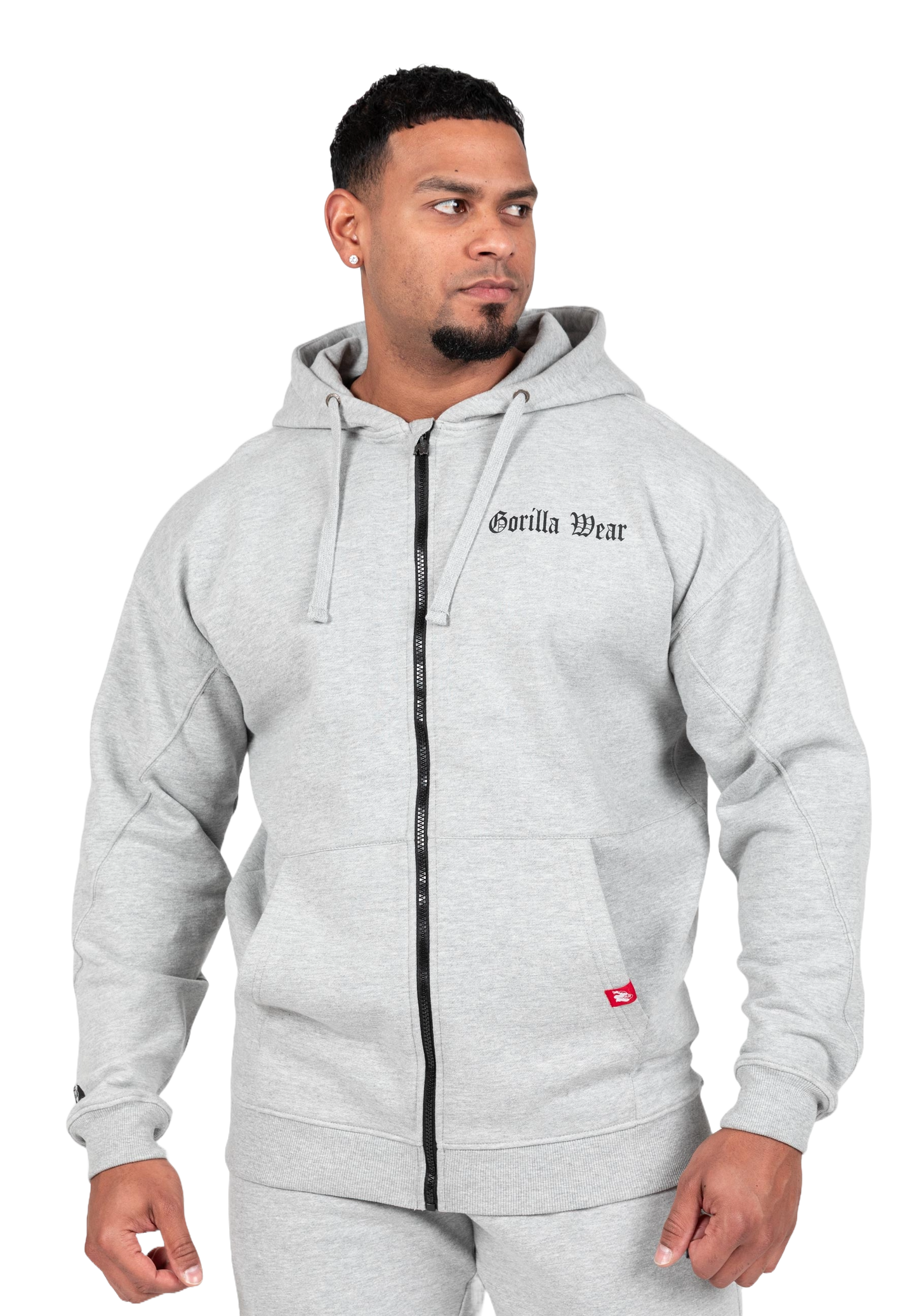 Gorilla Wear Utah Zipped Hoodie, light grey melange