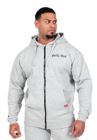 Gorilla Wear Utah Zipped Hoodie, light grey melange