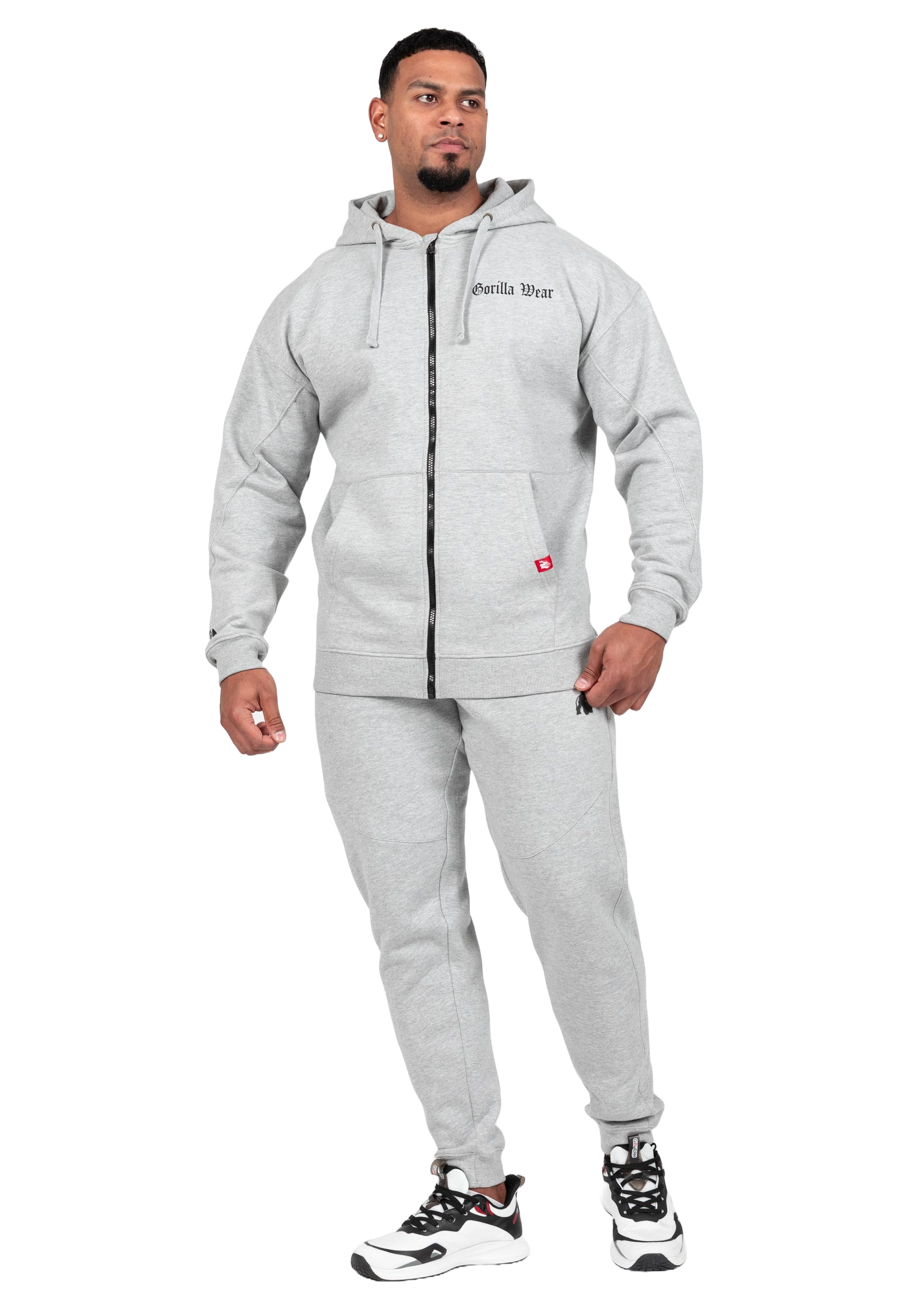 Gorilla Wear Utah Zipped Hoodie, light grey melange
