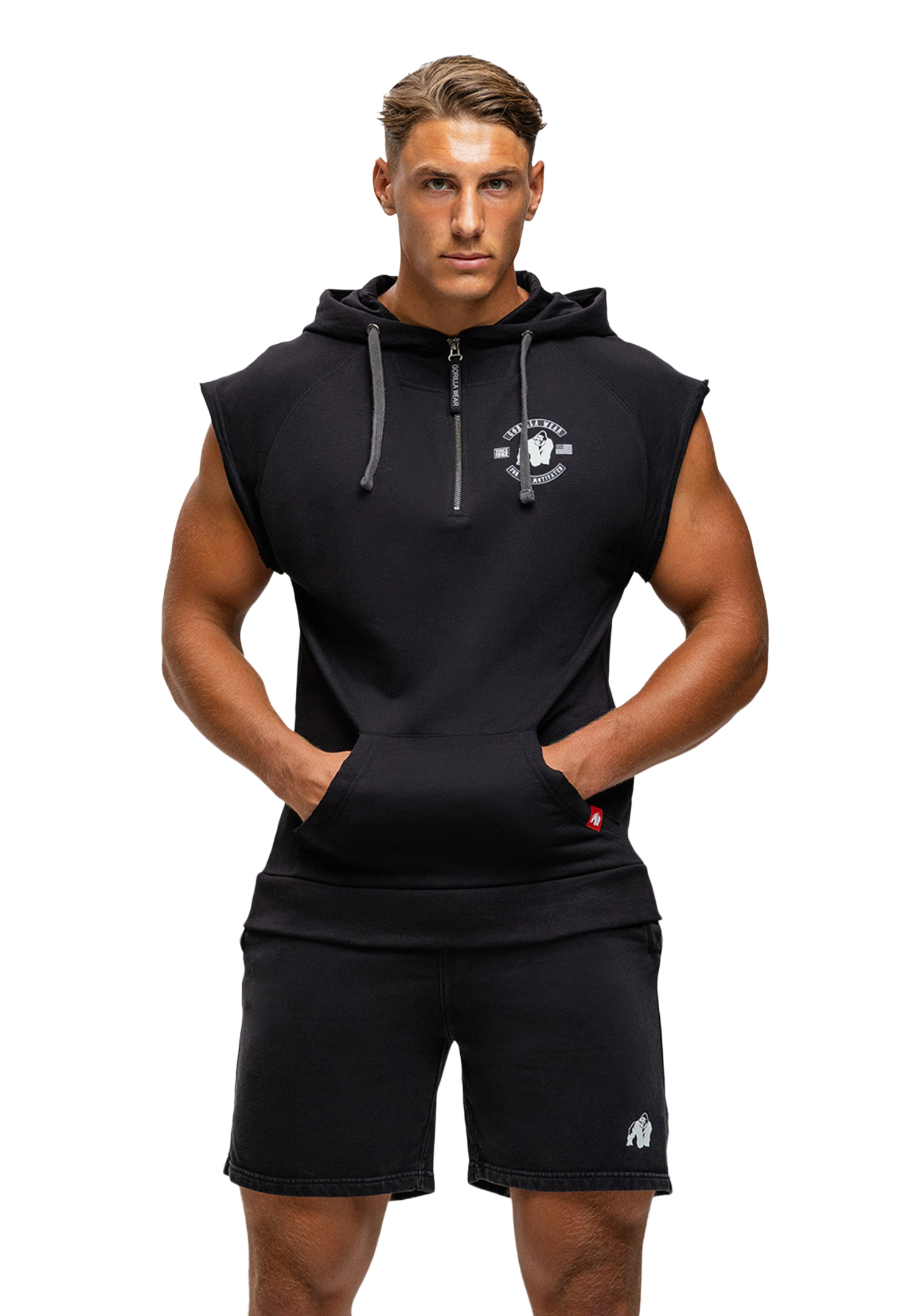 Gorilla Wear Huntley Sleeveless Hoodie, black