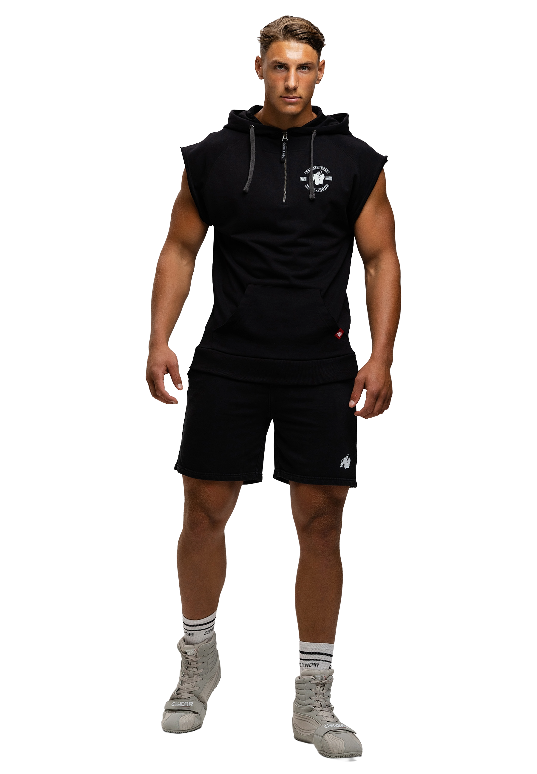 Gorilla Wear Huntley Sleeveless Hoodie, black