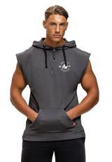 Gorilla Wear Huntley Sleeveless Hoodie, dark grey
