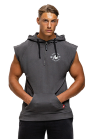 Gorilla Wear Huntley Sleeveless Hoodie, dark grey