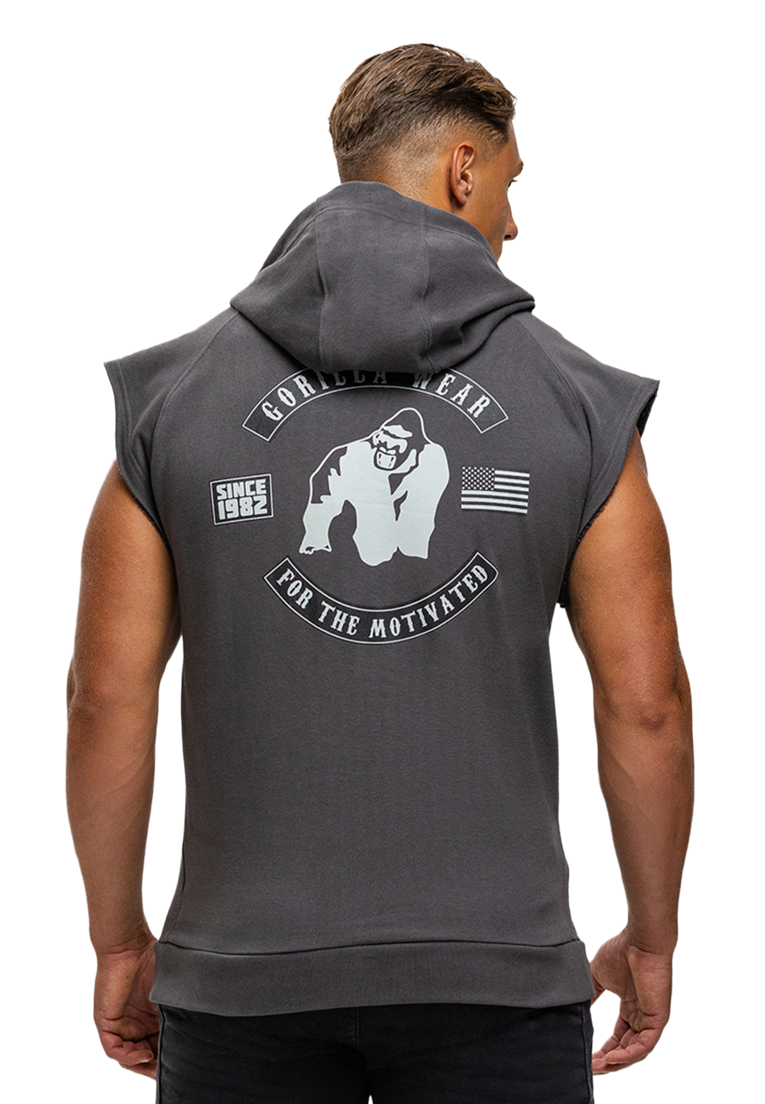 Gorilla Wear Huntley Sleeveless Hoodie, dark grey
