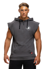 Gorilla Wear Huntley Sleeveless Hoodie, dark grey