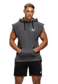 Gorilla Wear Huntley Sleeveless Hoodie, dark grey