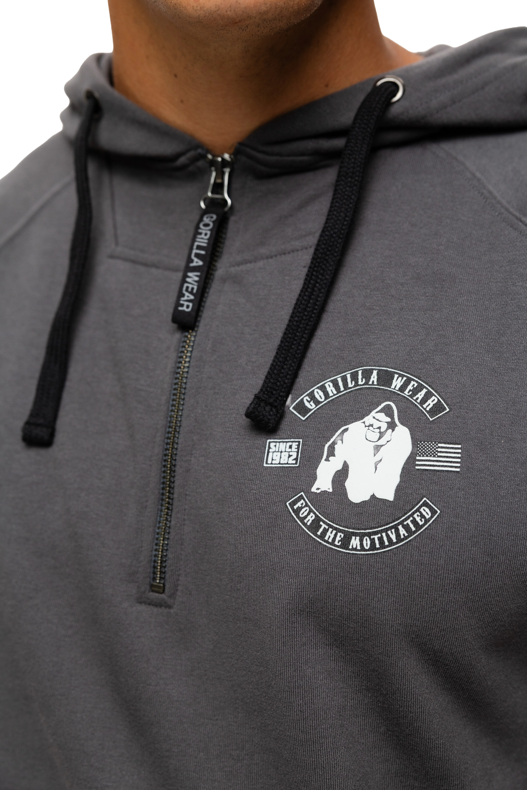 Gorilla Wear Huntley Sleeveless Hoodie, dark grey